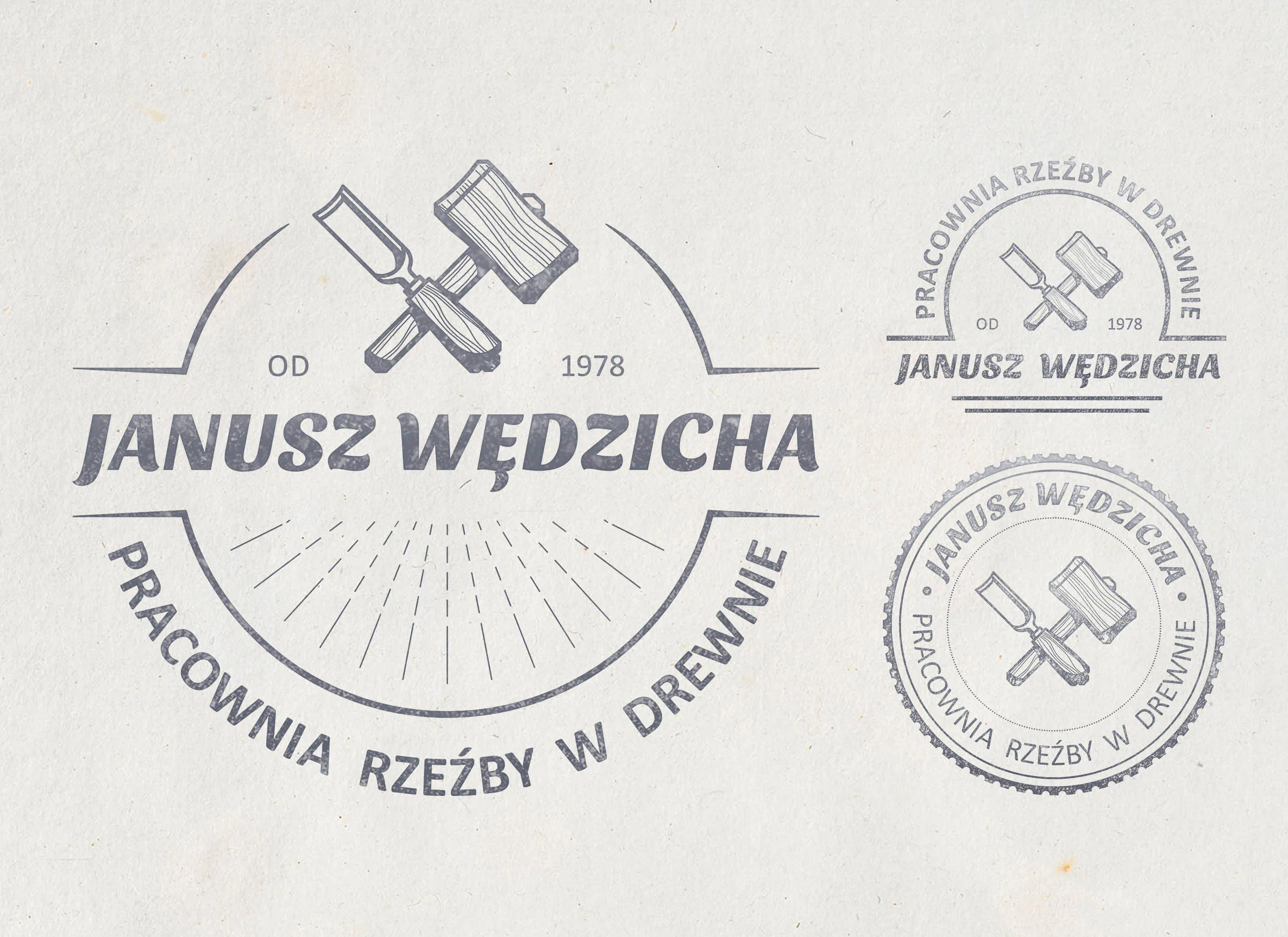 Znak graficzny pracowni rzeźby w drewnie
